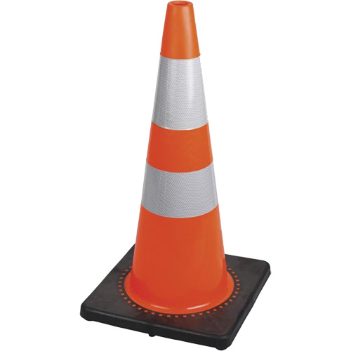 183 Premium Flexible Safety Cone, 28", Orange, 4" & 6" Reflective Collar(s) Distribution Jean Lapalme