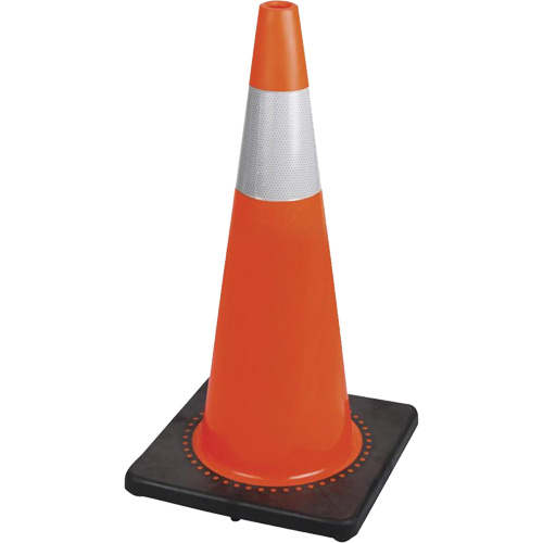 183N Premium Flexible Safety Cone, 28", Orange, 4" Reflective Collar(s) Distribution Jean Lapalme