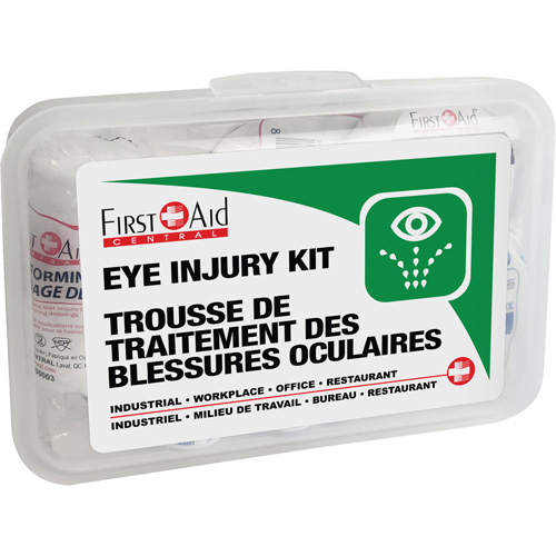 Ensemble pour les l&eacute;sions oculaires, Boîte en plastique Distribution Jean Lapalme