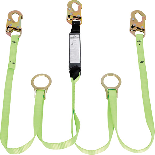 SA-54055-6 Shock Absorbing Lanyard, 6', Snap Hook Center, Snap Hook Leg Ends, Polyester Distribution Jean Lapalme