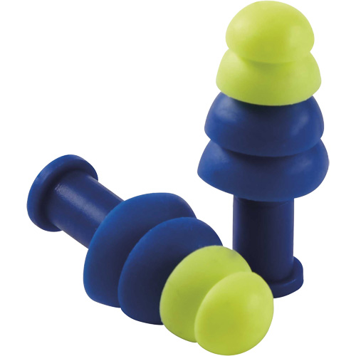 Reusable Tapered Earplugs, Uncorded, Bulk - Box, 27 dB NRR, One-Size Distribution Jean Lapalme