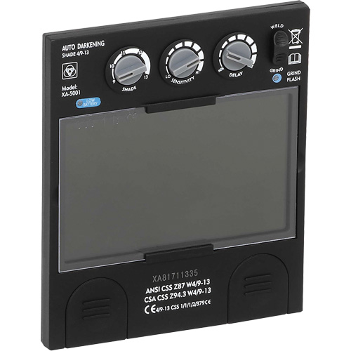 Filtre dobscurcissement automatique large &agrave; intensit&eacute; variable Advantage Plus, 5-1/4" la x 4-1/2" h Champ de vision, Pour utilisation avec S26200 Distribution Jean Lapalme