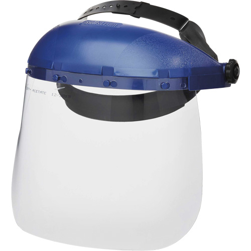 390 Premium Series Single Crown Uncoated Faceshield, Acetate, Ratchet Suspension Distribution Jean Lapalme