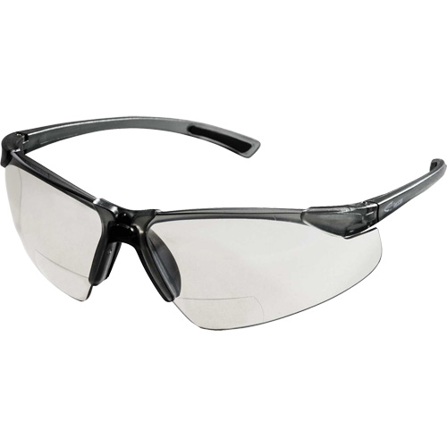XM340RX Lunettes de s&eacute;curit&eacute; avec grossissement 2X, Lentille Transparent, Anti-&eacute;gratignures, ANSI Z87+/R&eacute;pond ou surpasse la norme CSA Z94.3 Distribution Jean Lapalme