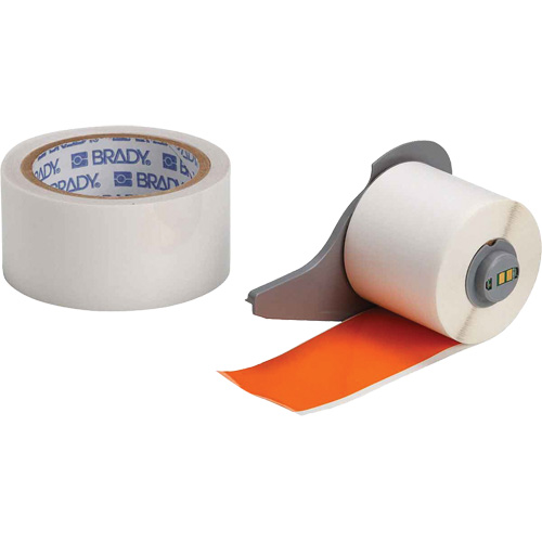 ToughStripe&reg; Ultra-Aggressive Adhesive Multi-Purpose Label Tape with Overlaminate, Polyester, Orange, 2" Width Distribution Jean Lapalme
