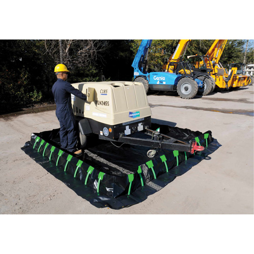 Berme Ultra-Containment Berm, Capacit&eacute; 269 gal. US, 6' la x 6' lo x 12" h, Paroi &agrave; piquets Distribution Jean Lapalme