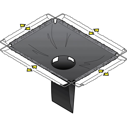 Square Ultra-Drain Guard&reg; Catch Basin Insert with Overflow Port, Oil & Sediment, 16" - 28" L x 20" - 36" W Distribution Jean Lapalme