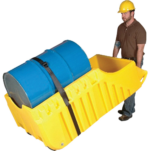 Chariot pour baril, 26,5'' lo x 26,5'' la x 5'' h, Cap. de d&eacute;versement 800 gal. US Distribution Jean Lapalme