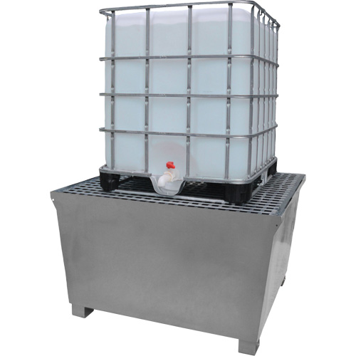 Steel Ultra-IBC Spill Pallet&reg;, 370 US gal. Spill Capacity, 57.6" x 34.7" x 56.9" Distribution Jean Lapalme