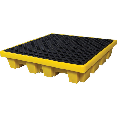 4-Drum Nestable Ultra-Spill Pallet&reg;, 66 US gal. Spill Capacity, 51" x 51" x 10" Distribution Jean Lapalme