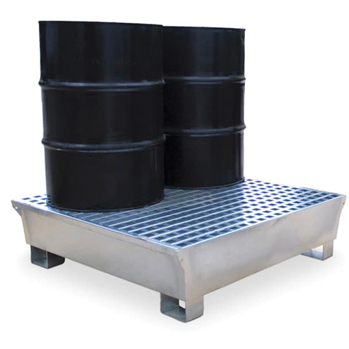 Ultra-Spill Pallet en acier, 4 barils, Capacit&eacute; de d&eacute;versement 68 gal. US, 49,1" x 47,1" x 10,9" Distribution Jean Lapalme