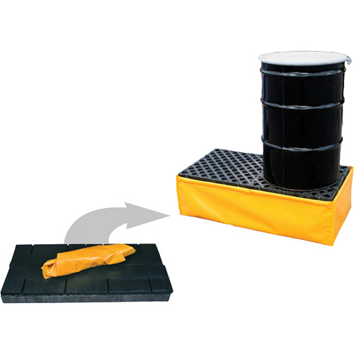 2-Drum Flexible Ultra-Spill Pallet&reg;, 66 US gal. Spill Capacity, 48" x 24" x 14" Distribution Jean Lapalme