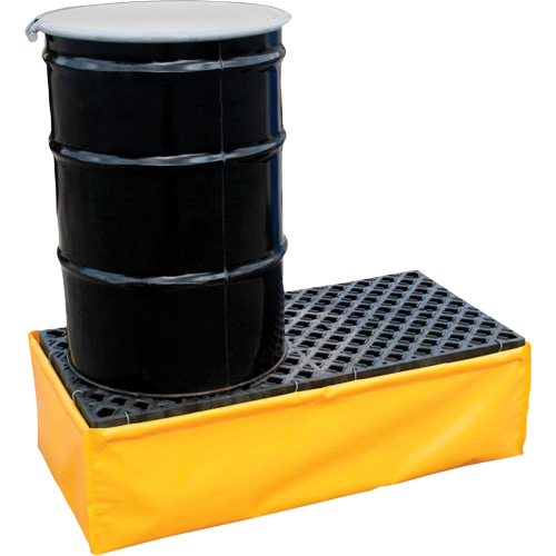 2-Drum Flexible Ultra-Spill Pallet&reg;, 66 US gal. Spill Capacity, 48" x 24" x 14" Distribution Jean Lapalme