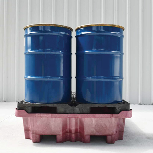 Palette de d&eacute;versement Ultra-Spill King, 4 barils, Capacit&eacute; de d&eacute;versement 85 gal. US, 51" x 51" x 17,5" Distribution Jean Lapalme