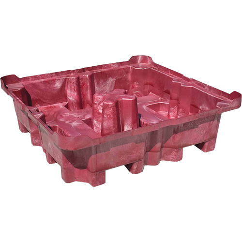 Palette de d&eacute;versement Ultra-Spill King, 4 barils, Capacit&eacute; de d&eacute;versement 85 gal. US, 51" x 51" x 17,5" Distribution Jean Lapalme