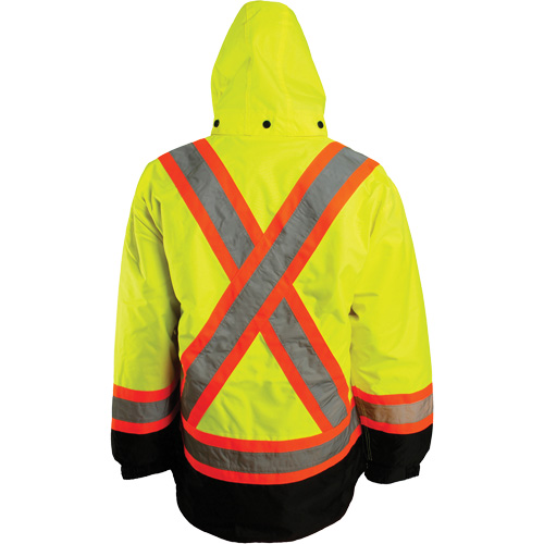 Veste 7 en 1, Polyester, Orange haute visibilit&eacute;, Petit Distribution Jean Lapalme