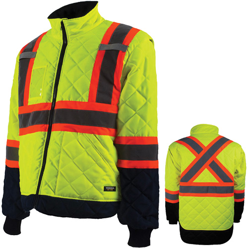 Manteau pour installations frigorifiques, Polyester, Orange haute visibilit&eacute;, 2T-Grand Distribution Jean Lapalme