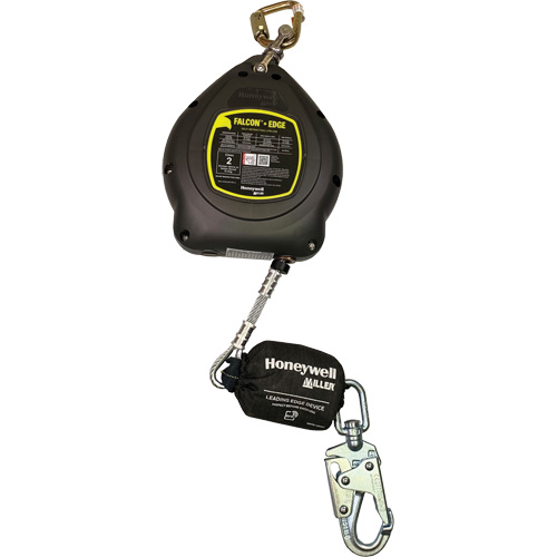 Cordage de s&eacute;curit&eacute; autor&eacute;tractable Falcon + Edge, 20', Acier galvanis&eacute;, Pivotant Distribution Jean Lapalme