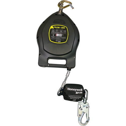 Cordage de s&eacute;curit&eacute; autor&eacute;tractable Falcon + Edge, 50', Acier galvanis&eacute;, Pivotant Distribution Jean Lapalme