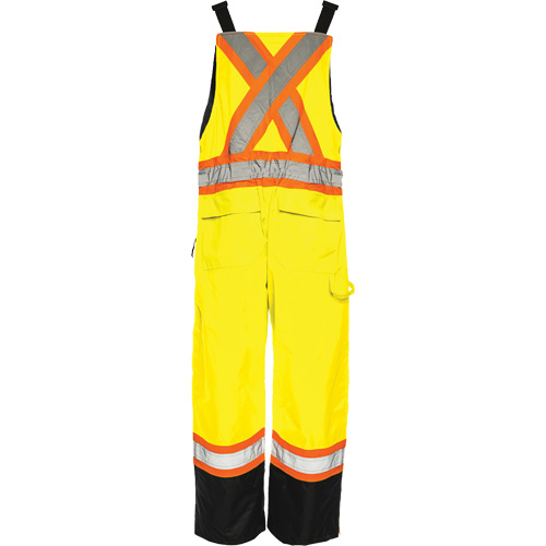 TO1 Winter Traffic Overalls, Polyester, Small, Black/High Visibility Lime-Yellow Distribution Jean Lapalme