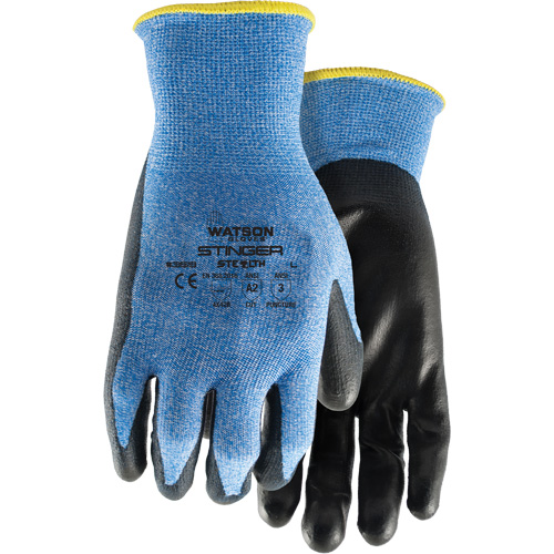 359 Stealth Stinger Cut Resistant Gloves, Size Medium, 15 Gauge, Polyurethane Coated, Glass Fibre/Nylon/Spandex Shell, ASTM ANSI Level A2/EN 388 Level B Distribution Jean Lapalme