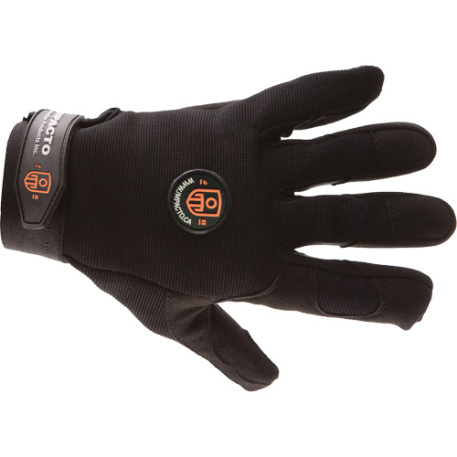 Mechanic Anti-Impact Gloves, 7/Small, Synthetic/Suede Palm, Elastic/Hook & Loop Cuff Distribution Jean Lapalme