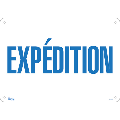 "Exp&eacute;dition" Sign, 14" x 20", Aluminum, French Distribution Jean Lapalme
