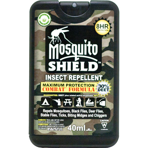 Pocket-Sized Mosquito Shield Insect Repellent, 30% DEET, Spray, 40 ml Distribution Jean Lapalme