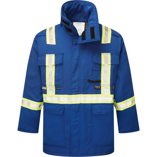 Parka isol&eacute;, antistatique et ignifuge  6,5 oz Westex DH, Moyen, Bleu royal Distribution Jean Lapalme