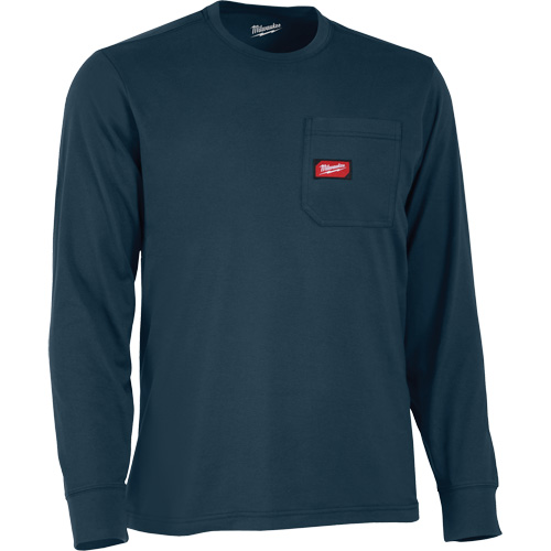 T-shirt &agrave; manches longues avec poches Gridiron, Hommes, Petit, Bleu Distribution Jean Lapalme