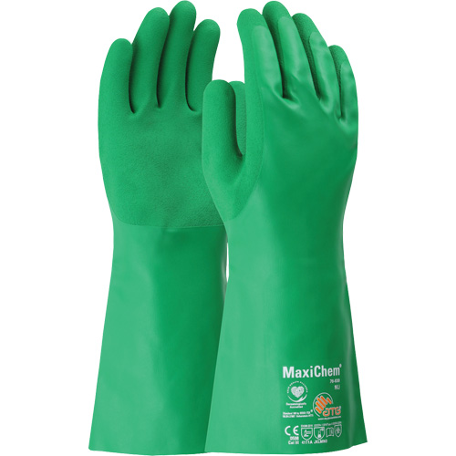 ATG MaxiChem&reg; Chemical-Resistant Gloves, Size Small, 14" L, Nitrile Distribution Jean Lapalme