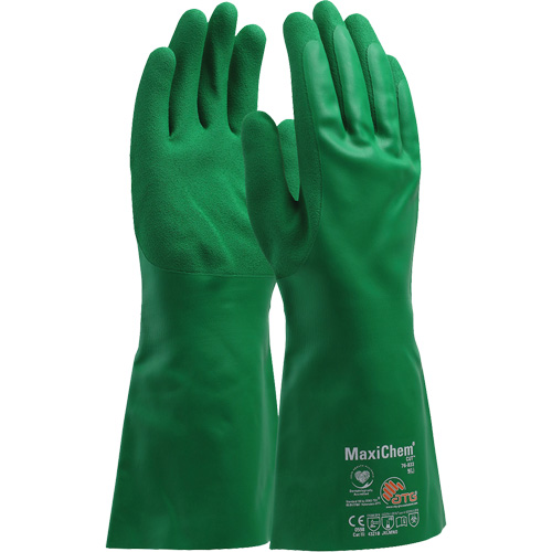 Gants r&eacute;sistants aux produits chimiques ATG MaxiChem Cut, Taille Petit, 14" lo, Nitrile Distribution Jean Lapalme