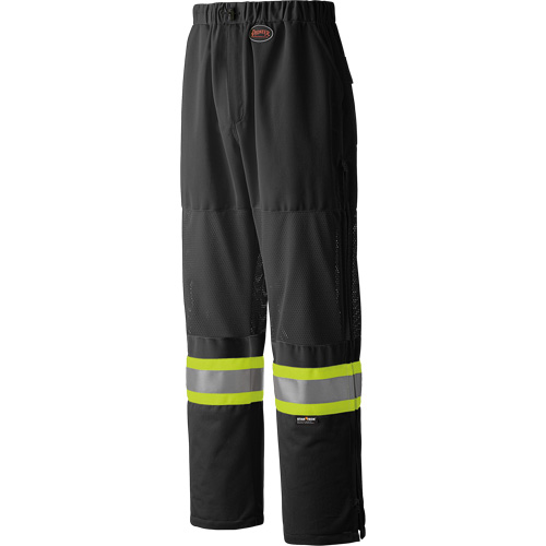 6003BKP Traffic Safety Pants, Polyester, Small, Black Distribution Jean Lapalme