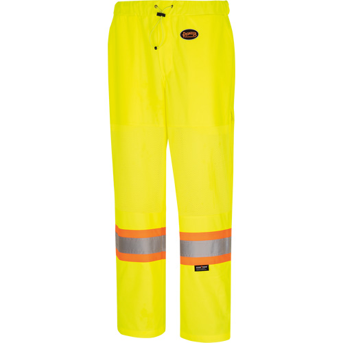 5999PW Women's  Traffic Safety Pants, Polyester, X-Small, High Visibility Lime-Yellow Distribution Jean Lapalme