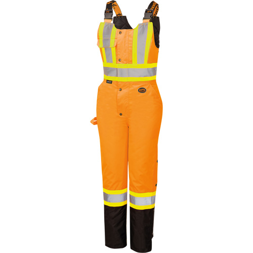 5040BBW Combinaison de s&eacute;curit&eacute; imperm&eacute;able haute visibilit&eacute; pour femmes, Polyester, T-petit, Noir/Orange haute visibilit&eacute; Distribution Jean Lapalme