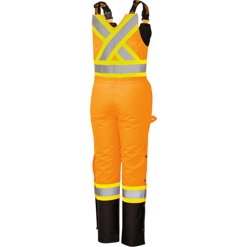 5040BBW Combinaison de s&eacute;curit&eacute; imperm&eacute;able haute visibilit&eacute; pour femmes, Polyester, T-petit, Noir/Orange haute visibilit&eacute; Distribution Jean Lapalme