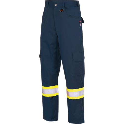 7764 Pantalons de s&eacute;curit&eacute; ignifuges et r&eacute;sistants aux arcs &eacute;lectriques &agrave; haute visibilit&eacute; 88/12 FR-Tech, 32, x 34, Bleu marin Distribution Jean Lapalme