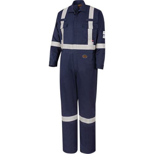 4481T Flash-Gard&reg; FR/Arc Rated Welding Coveralls, 56 (Tall), Navy Blue Distribution Jean Lapalme