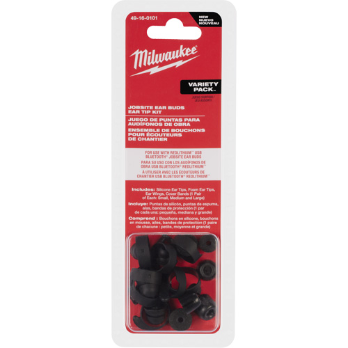 Ensemble d'embouts de tailles vari&eacute;es pour bouchons d'oreilles de chantier Distribution Jean Lapalme