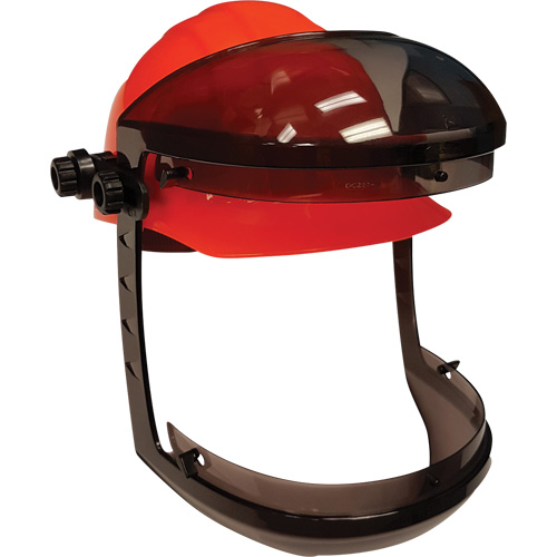 Facetec with Cap Attachment for Slotted Hard Hats, Ratchet Suspension Distribution Jean Lapalme