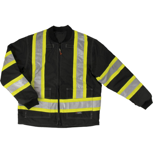 Manteau de s&eacute;curit&eacute; 4-en-1 en tissu ind&eacute;chirable, Polyester, Noir, Petit Distribution Jean Lapalme