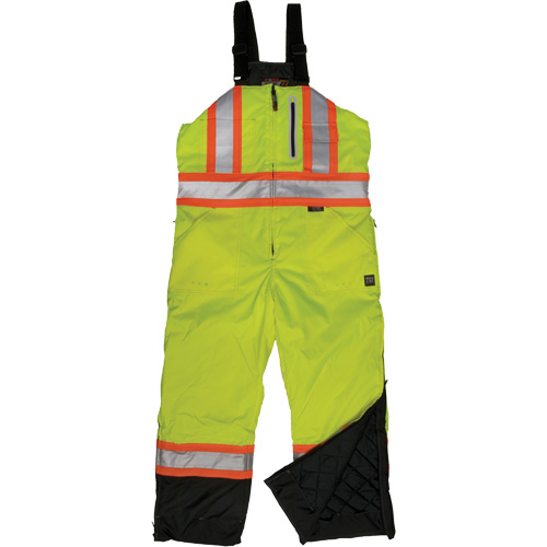 Salopette de s&eacute;curit&eacute; isolante en tissu ind&eacute;chirable, Polyester, T-petit, Jaune lime haute visibilit&eacute; Distribution Jean Lapalme