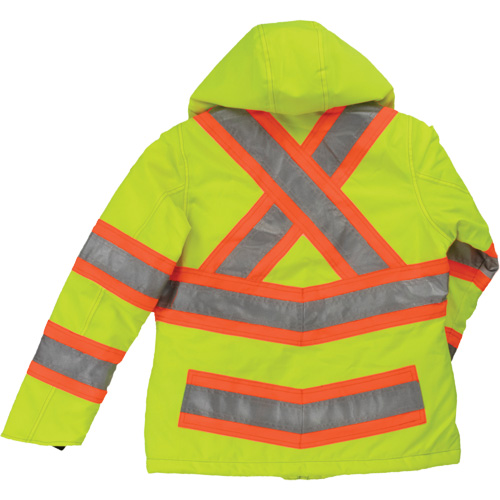 Womens Insulated Flex Safety Jacket, Polyester, High Visibility Lime-Yellow, X-Small Distribution Jean Lapalme