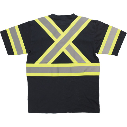 Chemise de s&eacute;curit&eacute; &agrave; manches courtes, Coton, T-petit, Noir Distribution Jean Lapalme