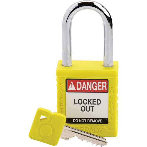 Velocity Lockout Padlock, Yellow, Keyed Different, Nylon, 1-1/2" Width Distribution Jean Lapalme