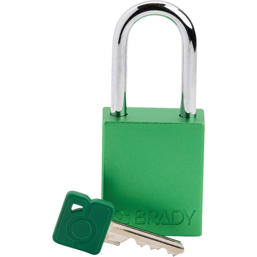 Cadenas de verrouillage Velocity, Vert, Cl&eacute;s diff&eacute;rentes, Aluminium, Largeur de 1-1/2" Distribution Jean Lapalme