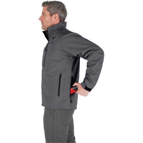M12 Heated Toughshell Jacket (Jacket Only), Men's, Large, Grey Distribution Jean Lapalme