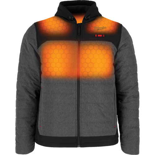 M12 Heated Quietshell Jacket with Battery, Men's, Small, Grey Distribution Jean Lapalme