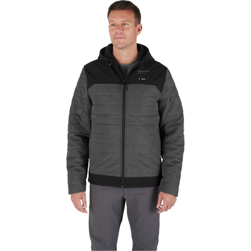 M12 Heated Quietshell Jacket with Battery, Men's, Small, Grey Distribution Jean Lapalme