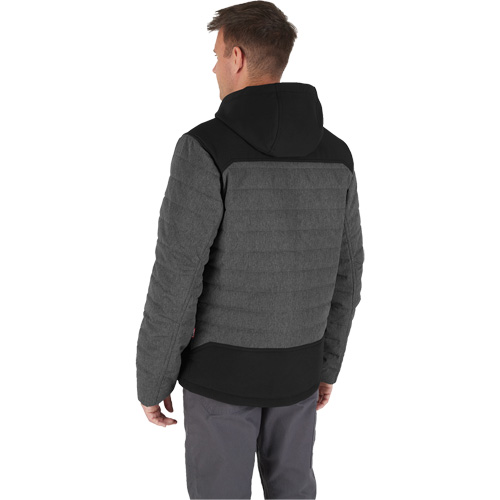 M12 Heated Quietshell Jacket with Battery, Men's, Small, Grey Distribution Jean Lapalme
